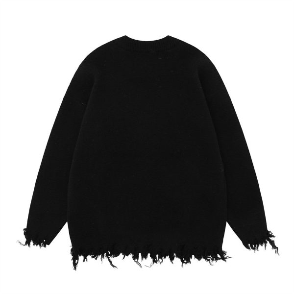 0aabb77e-10a0-4172-ad88-105c34264236-1 Men's Spider Web Crew Neck Brocade Casual Sweater