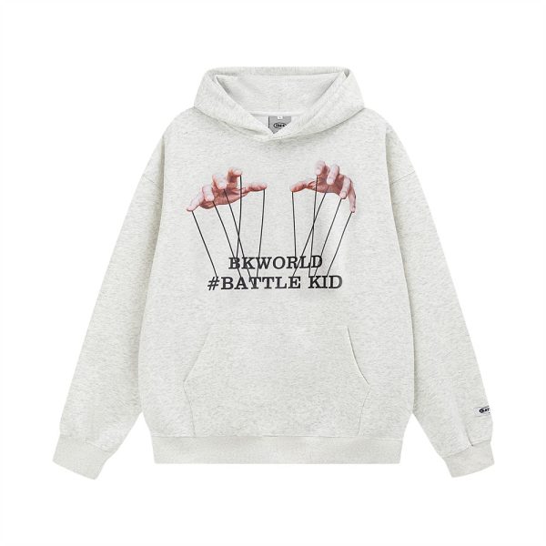 0e91cc0a-4665-4a32-a386-bb4240a4add0-1 Two-hand Handle Letter Printing Velvet Padded Hooded Sweatshirt