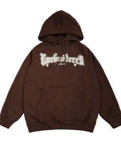 23f579cf-0f72-4a71-9dc5-d446cd0741e1-1 Street American Letter Printing Velvet Padded Hooded Sweatshirt