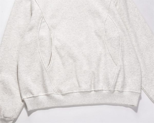 2401100103420324300-1 American Style Loose Solid Color Hooded Fleece Lined Sweater