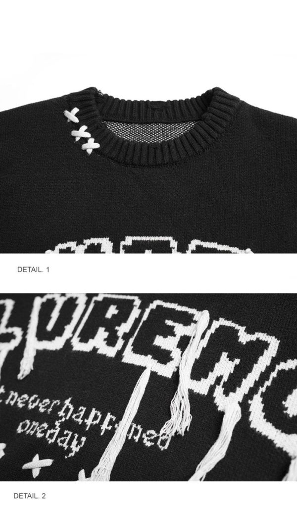 2402211231130323200-1 Original Men's And Women's Round Neck Knitted Sweater