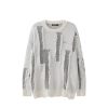 2402211235200321400 Men's And Women's Loose Round Neck Destroyed Sweater