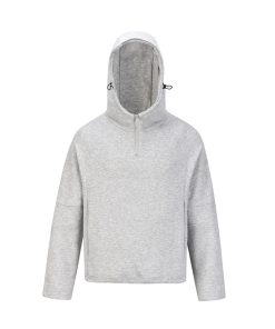 3112a27a-2638-46f9-a8bc-f10480e38b26-1 Solid Color All-matching Loose Casual Half Zip Pullover Hoodie