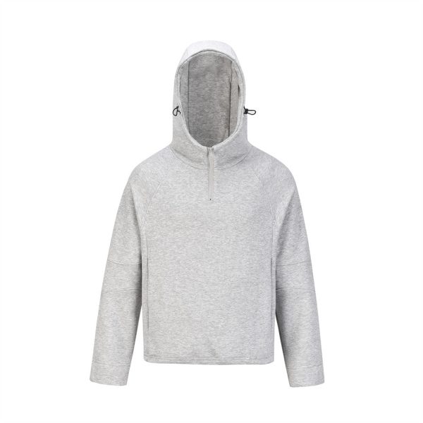 694852a9-3d7a-48e6-89c7-31ba6ac3bd0e-1 Solid Color All-matching Loose Casual Half Zip Pullover Hoodie