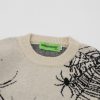 7063713b-5621-4810-8bad-1a883b090be8-1 Men's Spider Web Crew Neck Brocade Casual Sweater