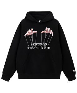 aaeafae1-1f01-4958-ba55-d6ba97a2205d-1 Two-hand Handle Letter Printing Velvet Padded Hooded Sweatshirt