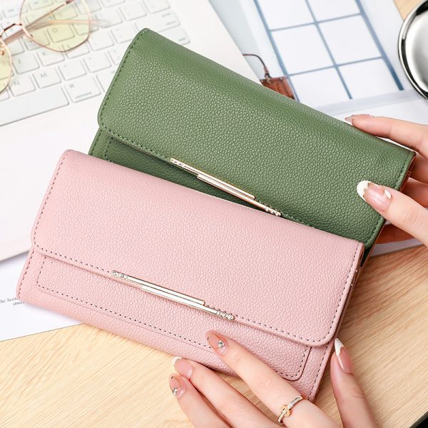 72c8f0c9-d104-4d4a-bcd8-bcd8cfe32098.jpg New Ladies' Purse Tri-fold Litchi Pattern