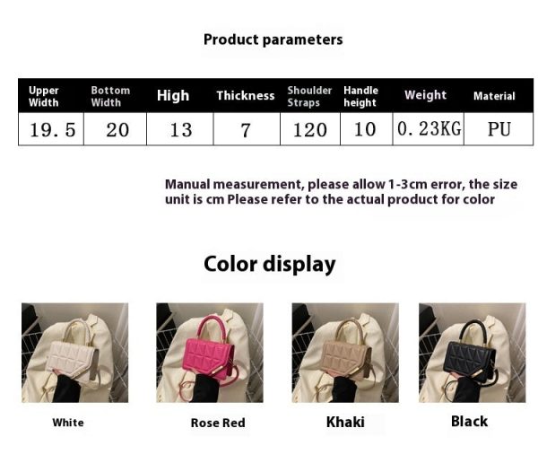 8515c24d-c2b8-48e3-a808-5383e5c18dd2.jpg Women's Diamond Fashion Solid Color Shoulder Bag