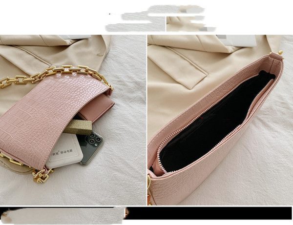 896ae1b4-ce88-402f-86c4-134e1bade0ea.jpg New Style Hand-carry Personality Fashion Patent Leather Armpit Baguette Small Shoulder Bag