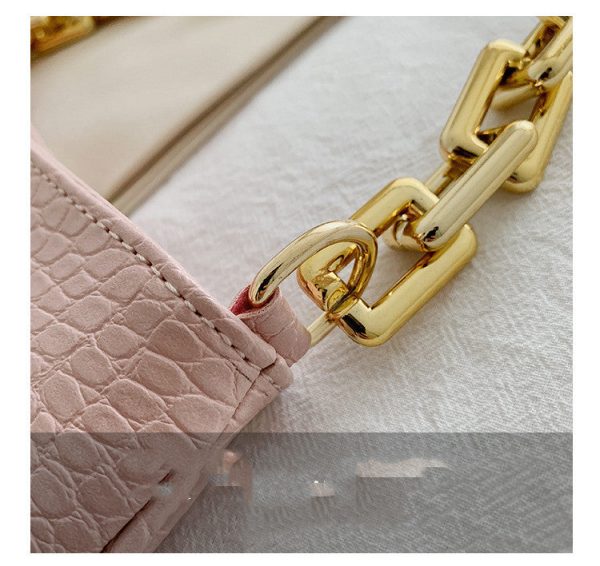 b2a9c57d-5363-401d-aff9-79cfcf3ccb97.jpg New Style Hand-carry Personality Fashion Patent Leather Armpit Baguette Small Shoulder Bag