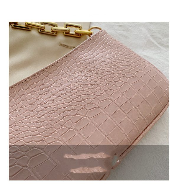 e2218198-1ffa-4f13-8e8e-e64c6bd41af4.jpg New Style Hand-carry Personality Fashion Patent Leather Armpit Baguette Small Shoulder Bag